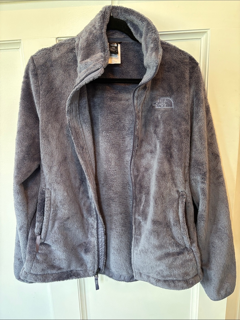 The North Face Plush Blue-Gray Full‑Zip Fleece Jacket